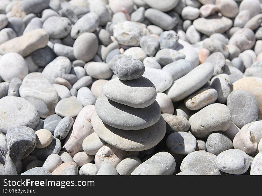 Round pebble stones