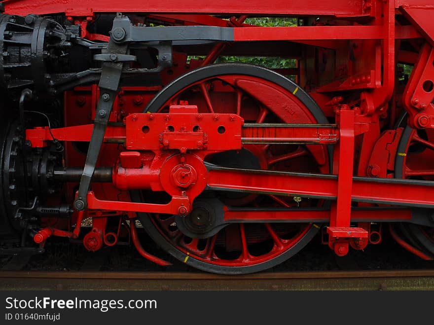 Steam train in a museum. Steam train in a museum