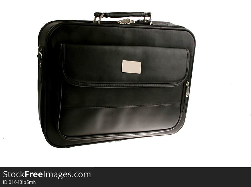 Comfortable Black leather laptop case. Comfortable Black leather laptop case