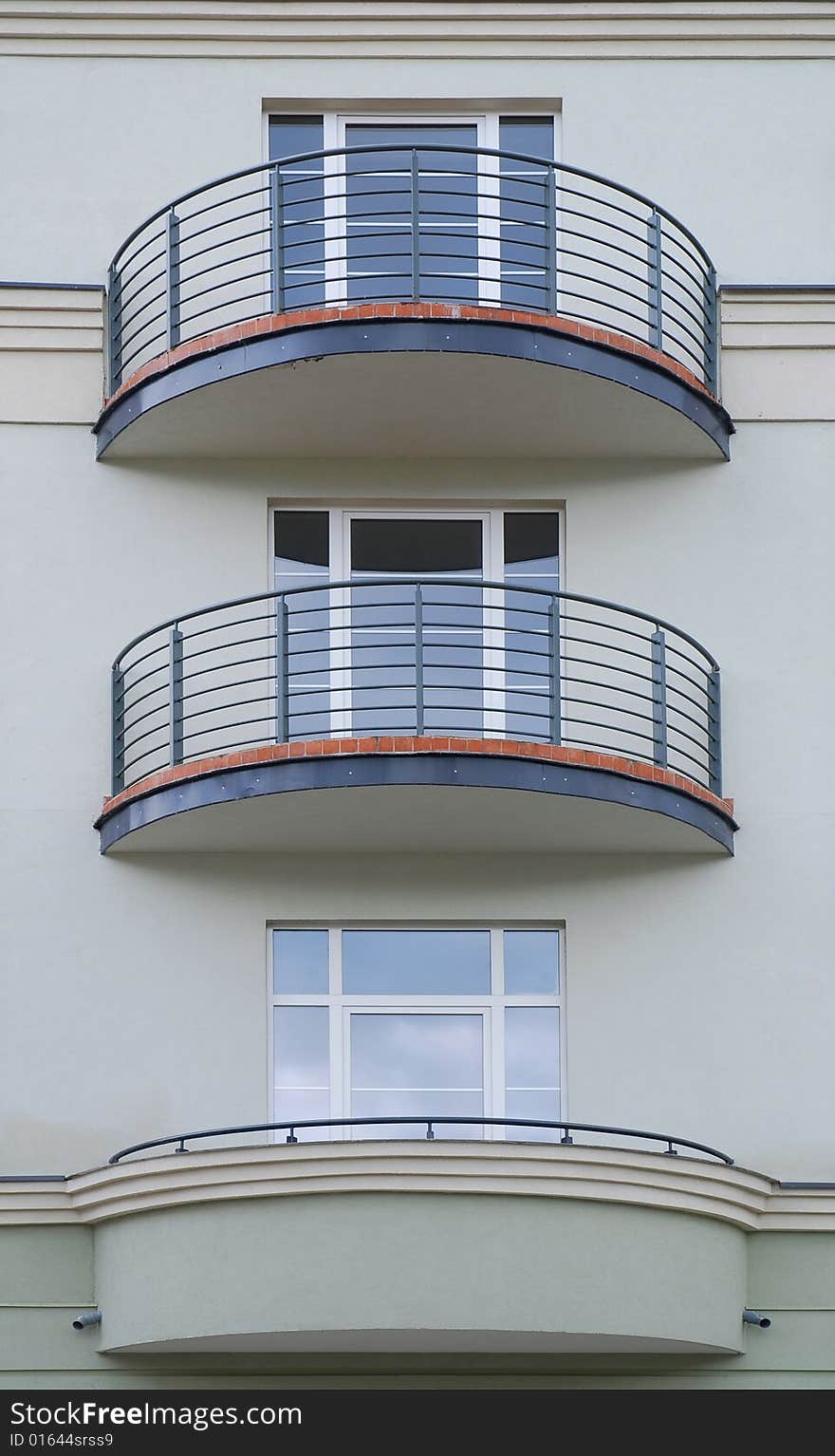 Facade of new residential house. Facade of new residential house