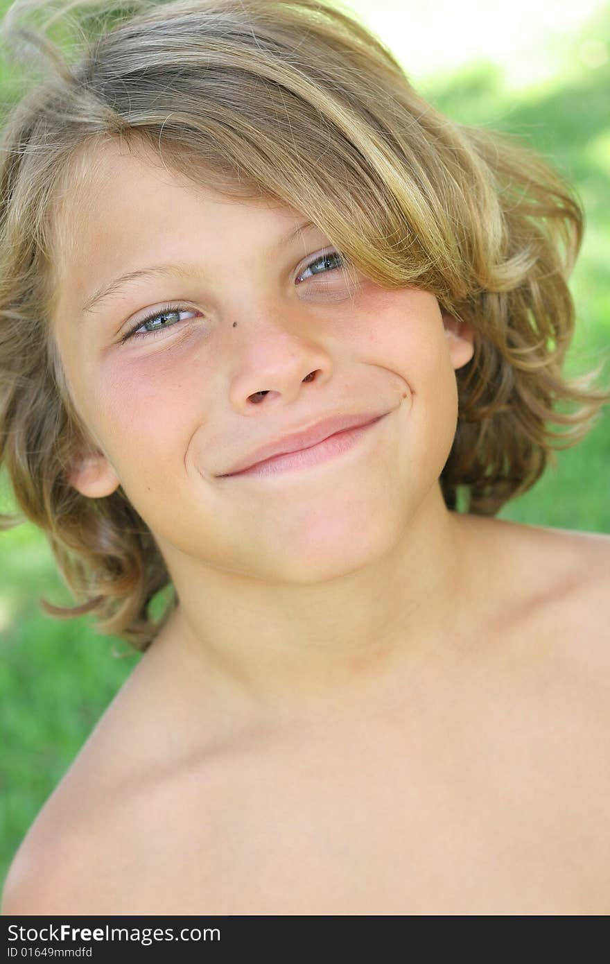 Shot of a happy young boy vertical