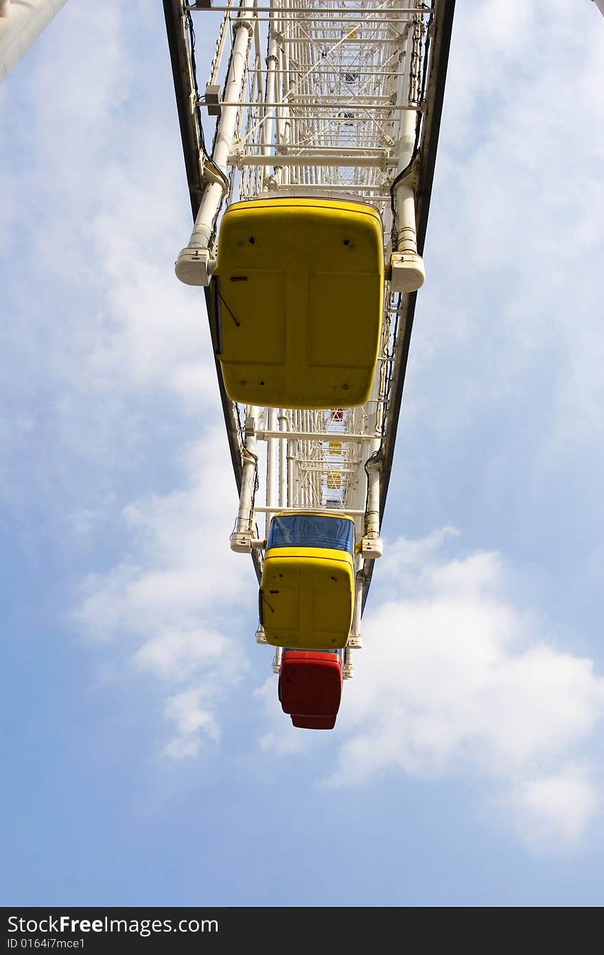 The ferris wheel in a park of china