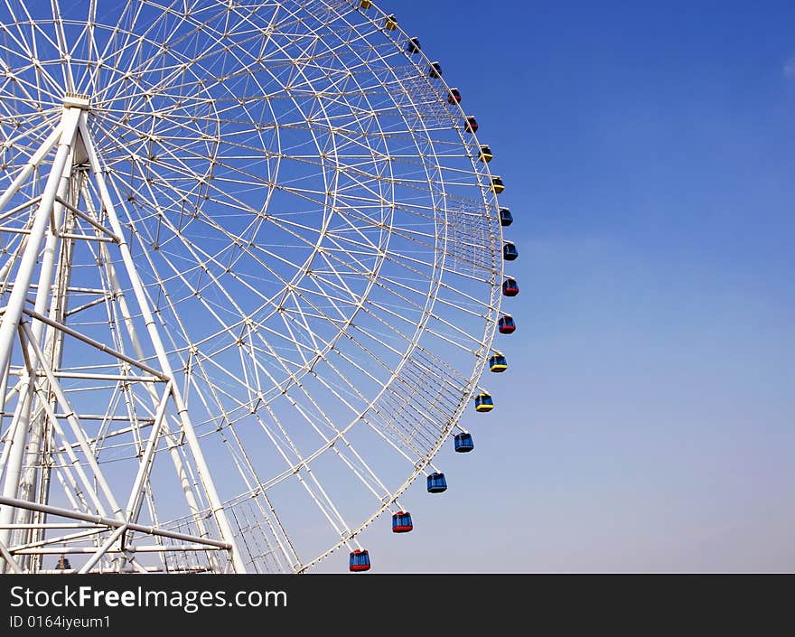 The ferris wheel in a park of china