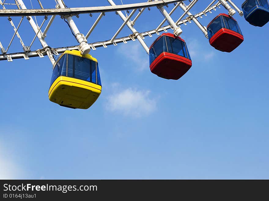 The ferris wheel in a park of china