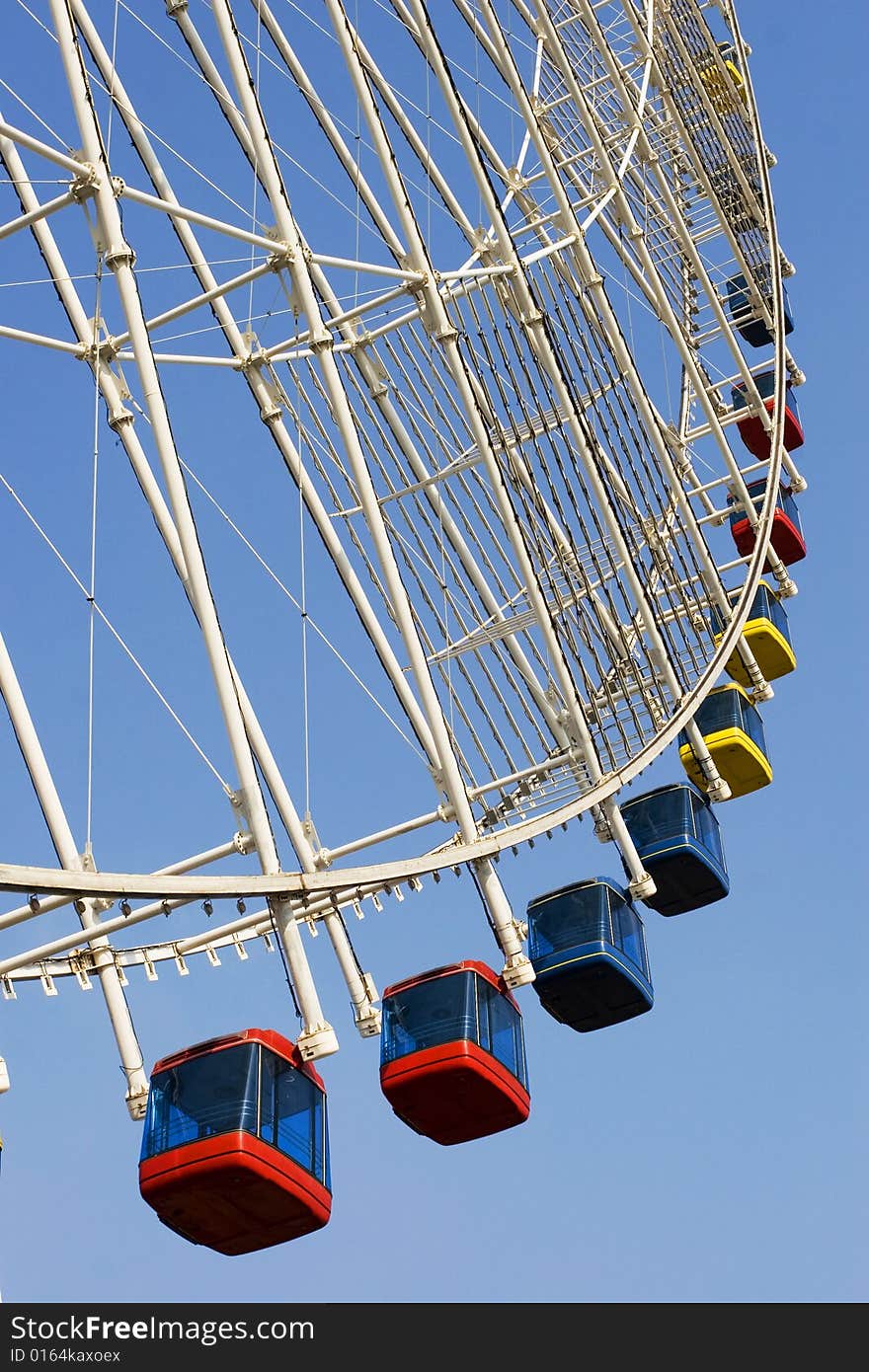 The ferris wheel in a park of china