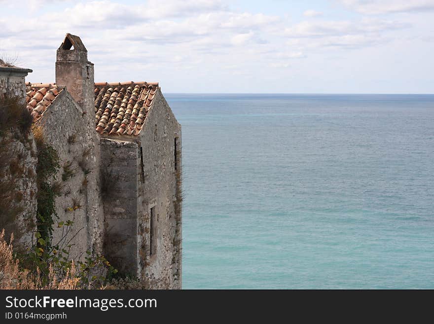 Old house over the sea