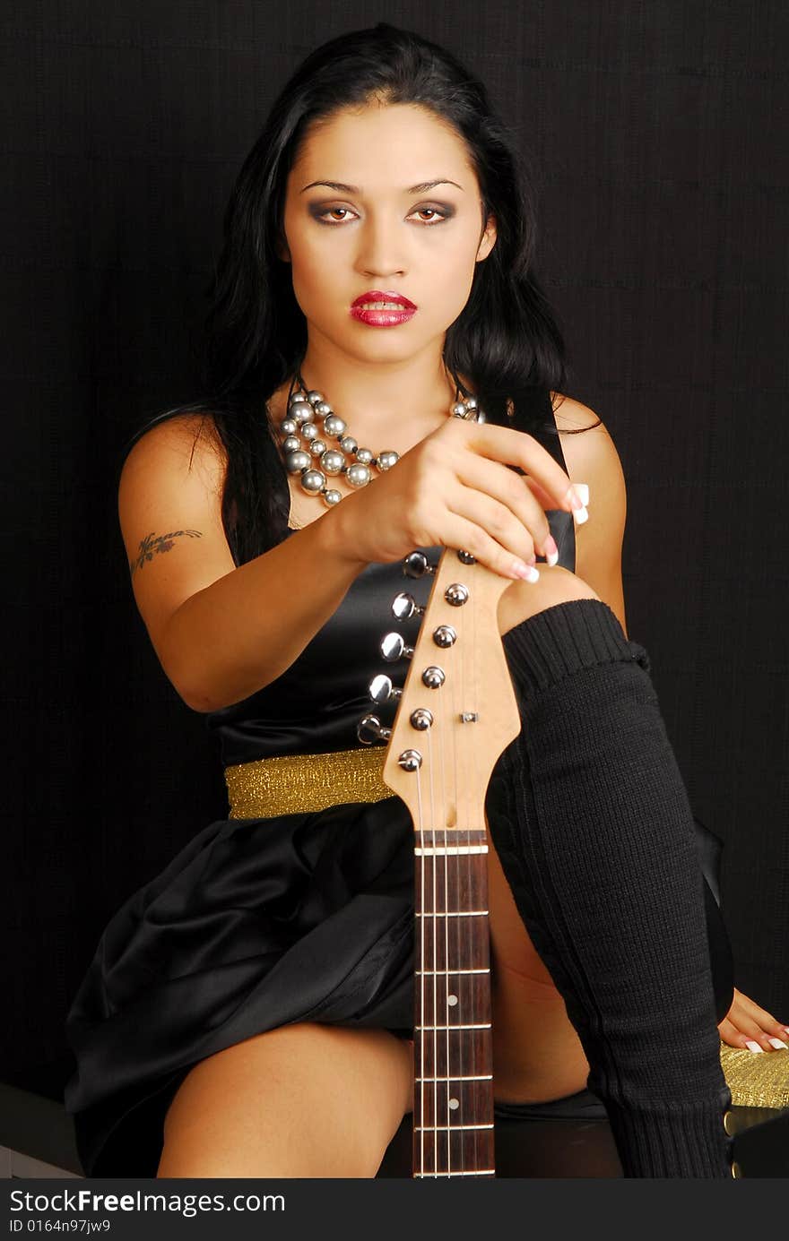 Hispanic female rocker