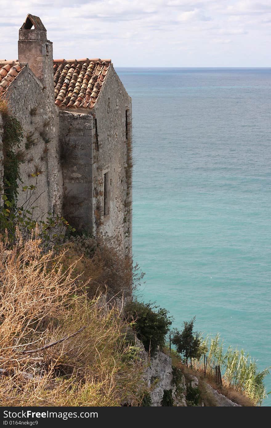 Old house over the sea