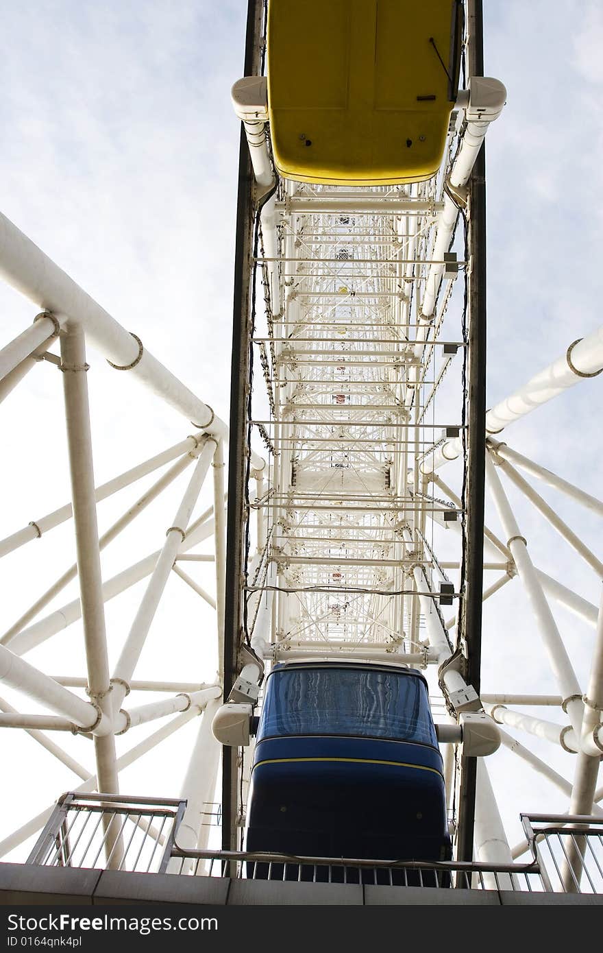 The ferris wheel in a park of china