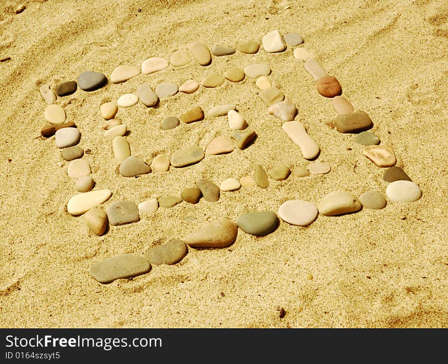 Stones On Sand