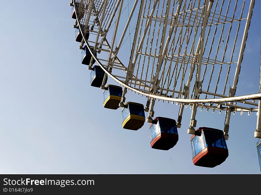 The ferris wheel in a park of china