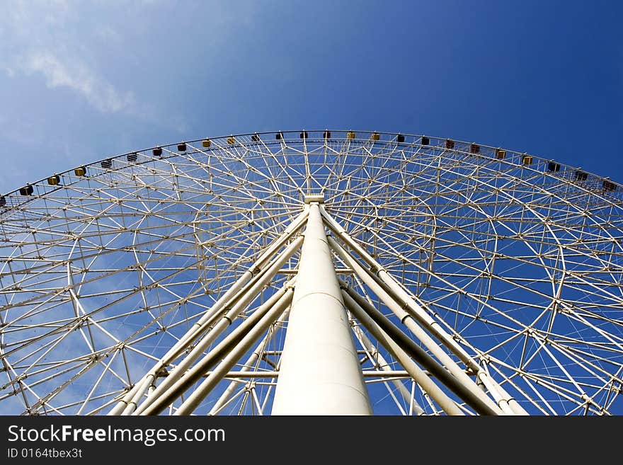 The ferris wheel in a park of china