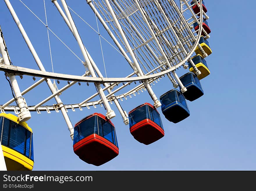 The ferris wheel in a park of china