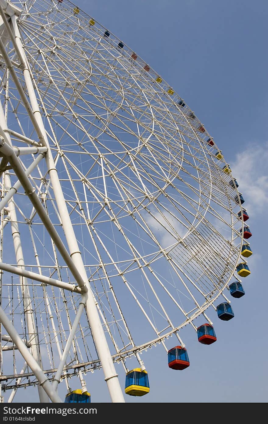 The ferris wheel in a park of china