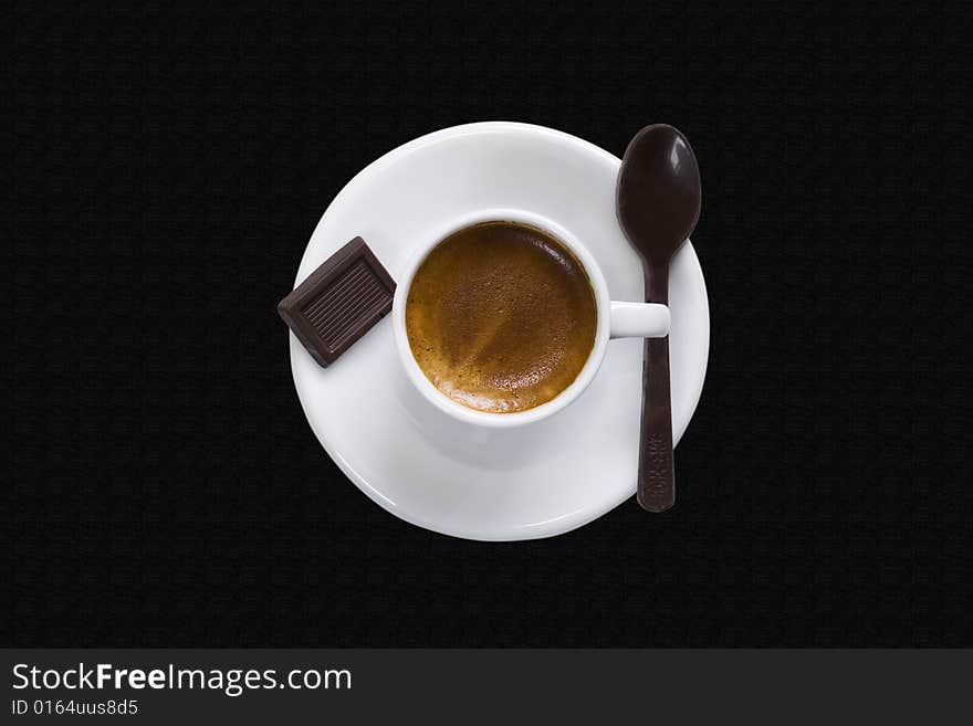 Cup Of Coffee & Chocolate Clipping Path