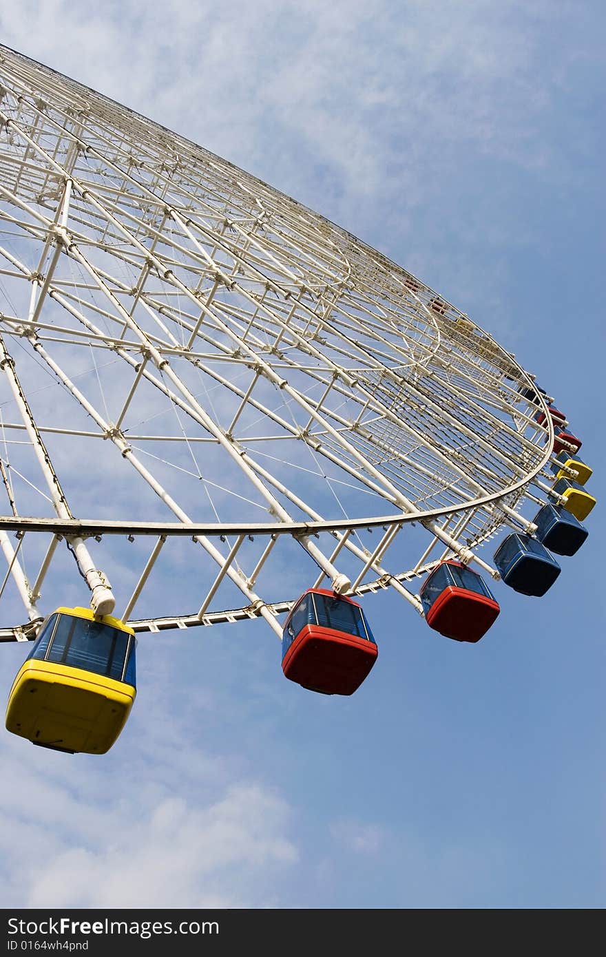 The ferris wheel in a park of china