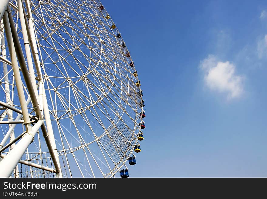 The ferris wheel in a park of china