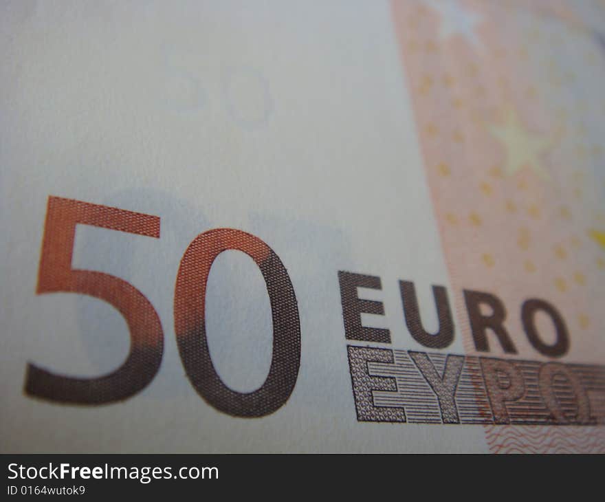 Fifty Euro Note European Currency