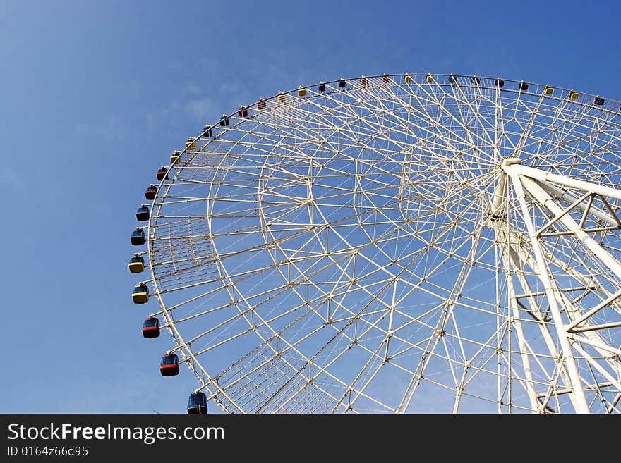 The ferris wheel in a park of china