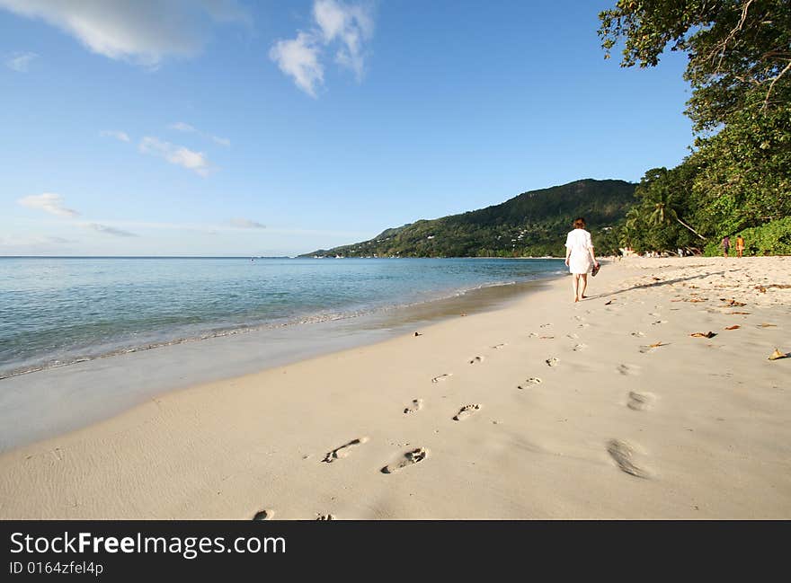 Walking on the beach