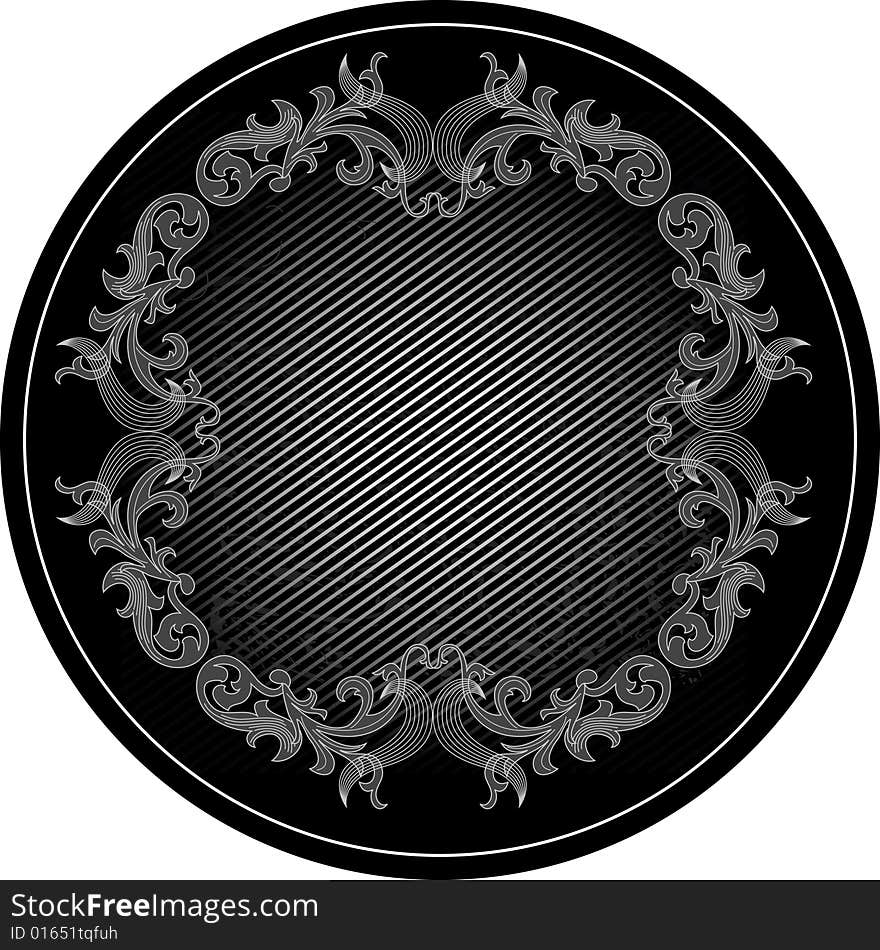 Black decoration frame, vector illustration. Black decoration frame, vector illustration