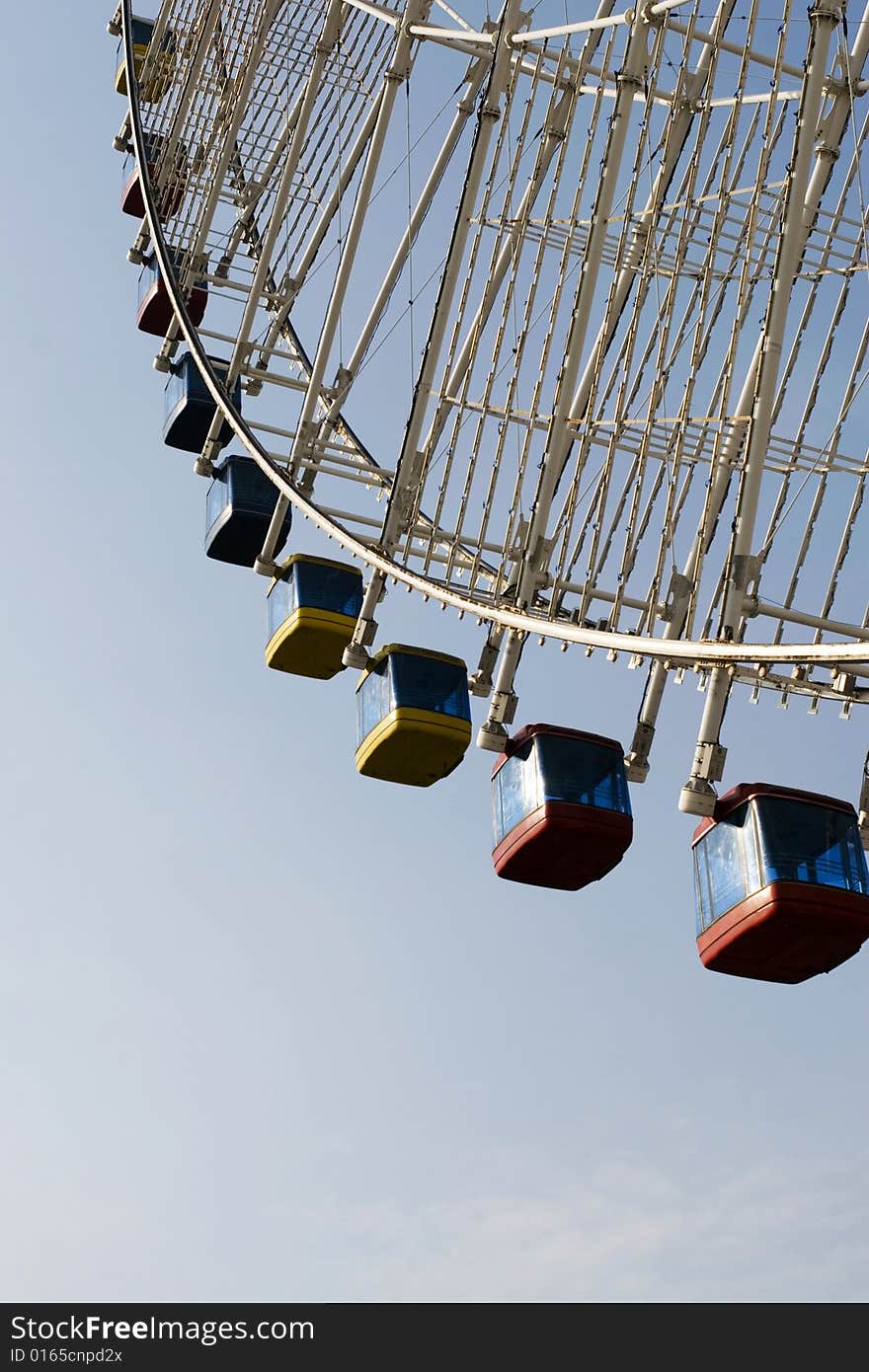 The ferris wheel in a park of china