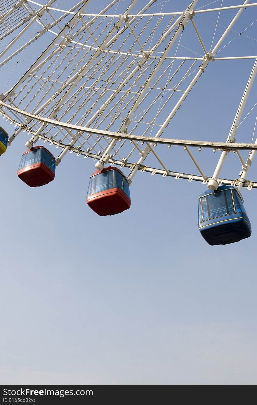 The ferris wheel in a park of china