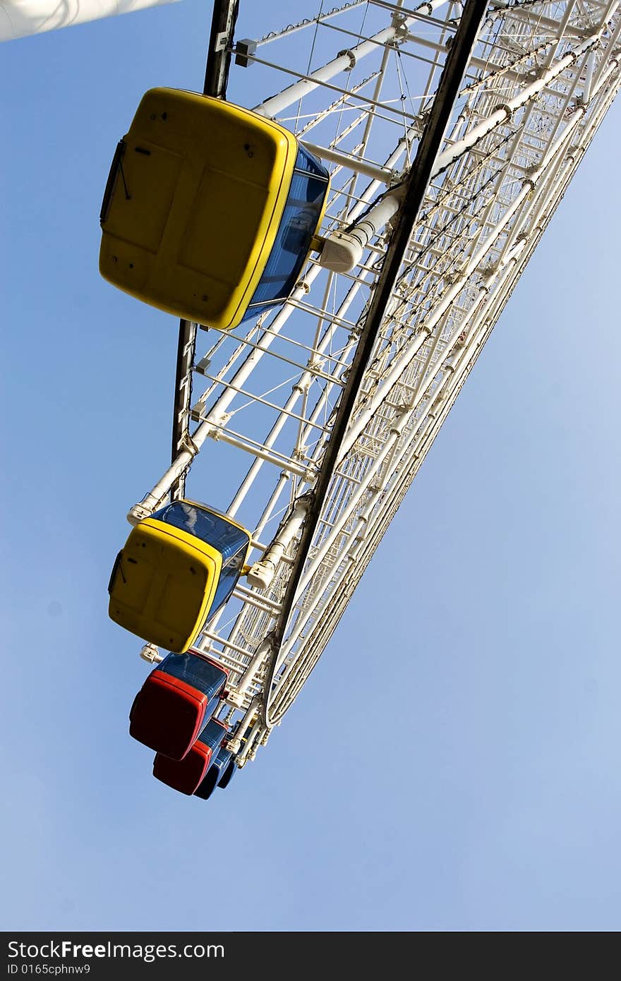 The ferris wheel in a park of china