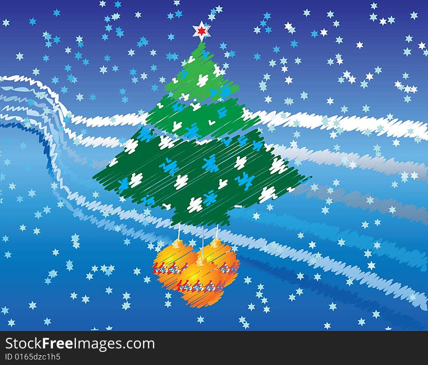 Sketch concept vector christmas background. Sketch concept vector christmas background