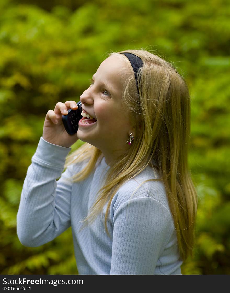 Happy Girl on Phone