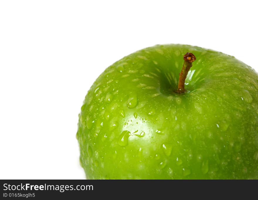 Green apple isolated on a white background