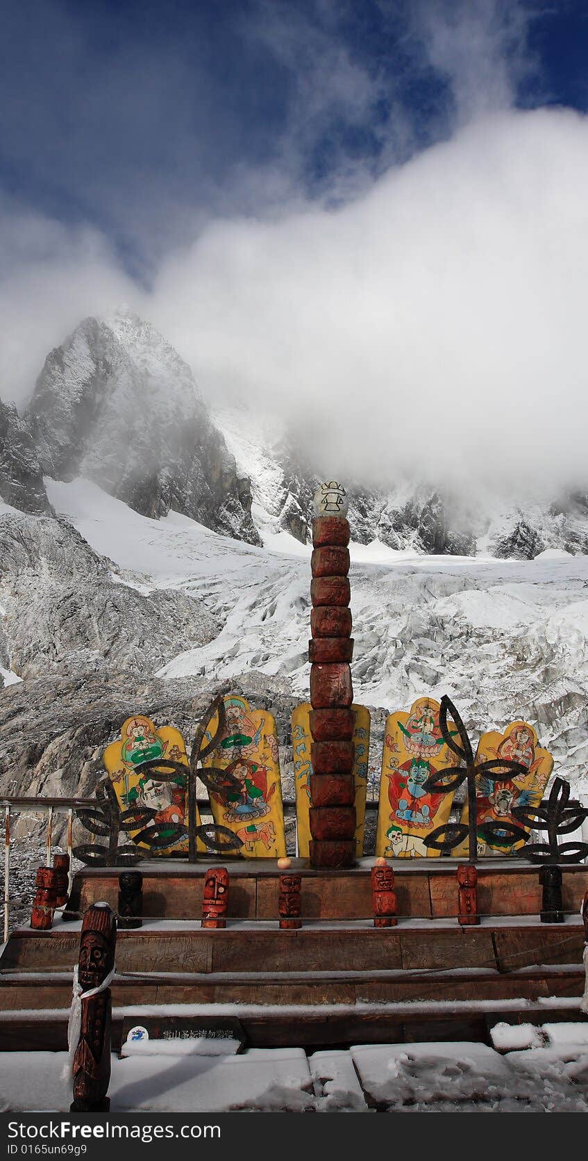 Yulong snow mountain shot in Yunnan, China