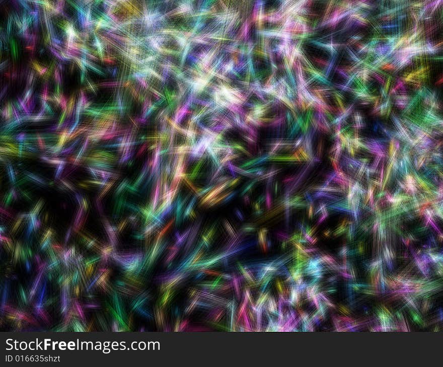 Lots of colorful particles in black background