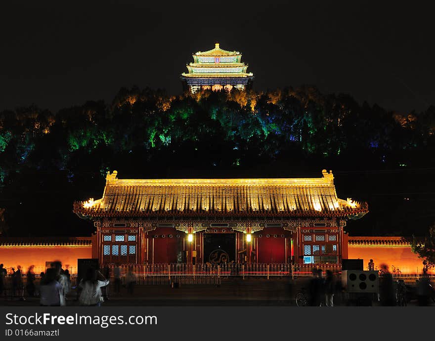 The north gate of Forbidden City of beijing. The north gate of Forbidden City of beijing