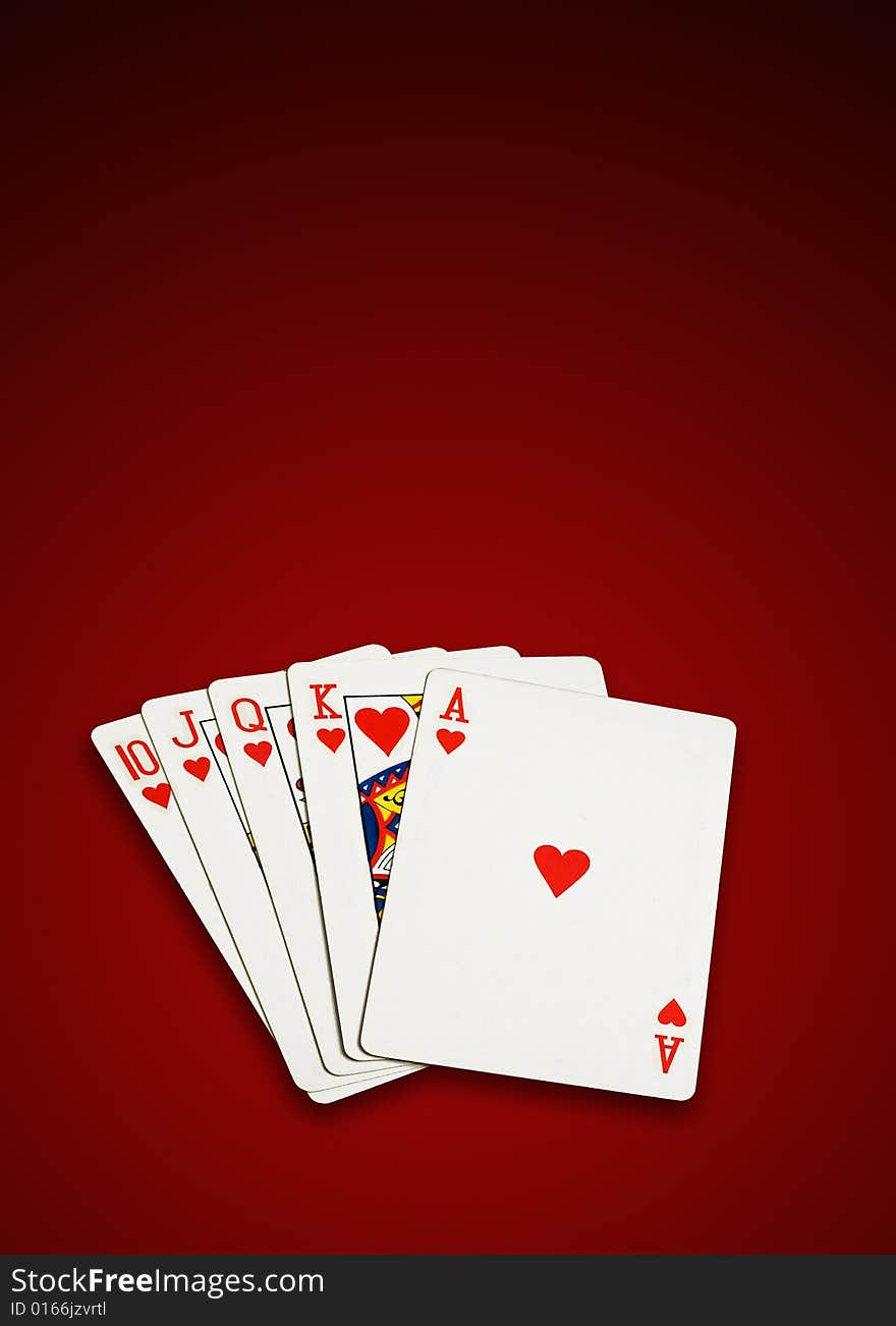 Four aces, poker cards on white background, isolated, clipping path excludes the shadow.