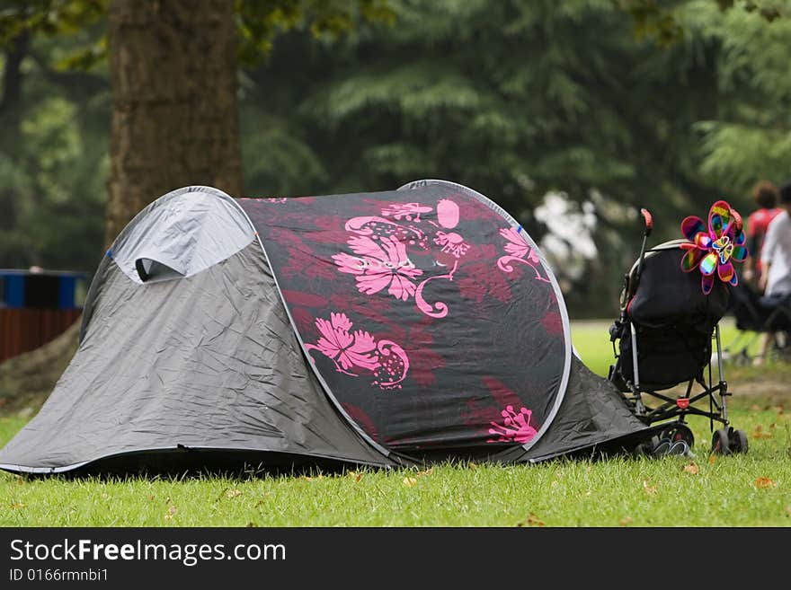 The tent in a park shanghai china