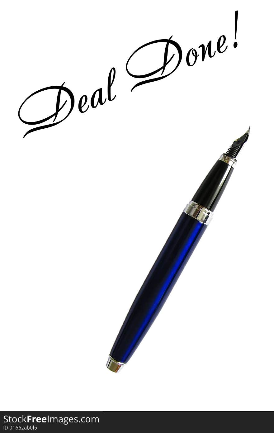 Fountain pen writing Deal done