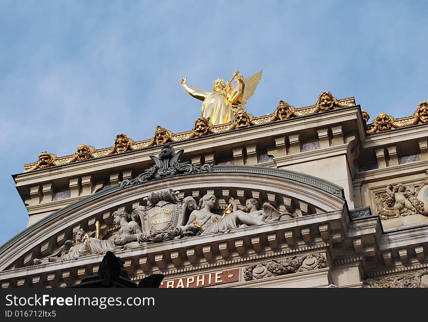 The famous building in Paris. The famous building in Paris