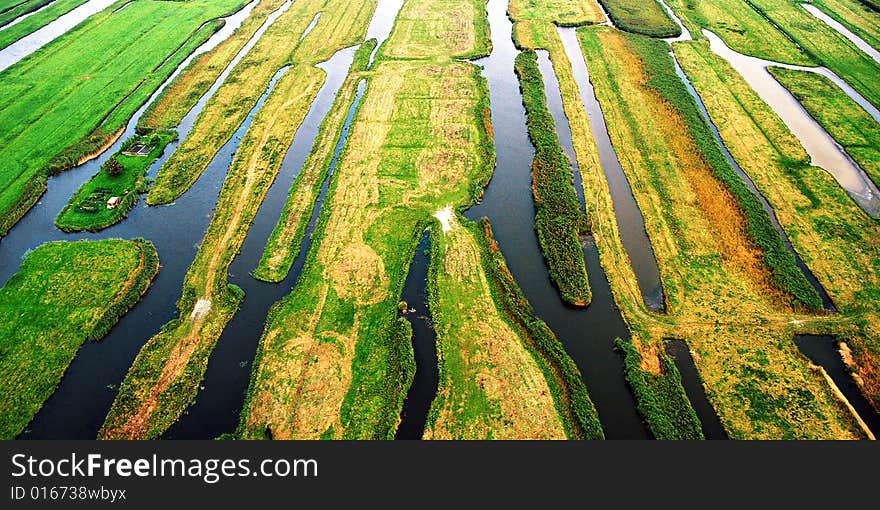 Agricultural landscape from the air. Agricultural landscape from the air