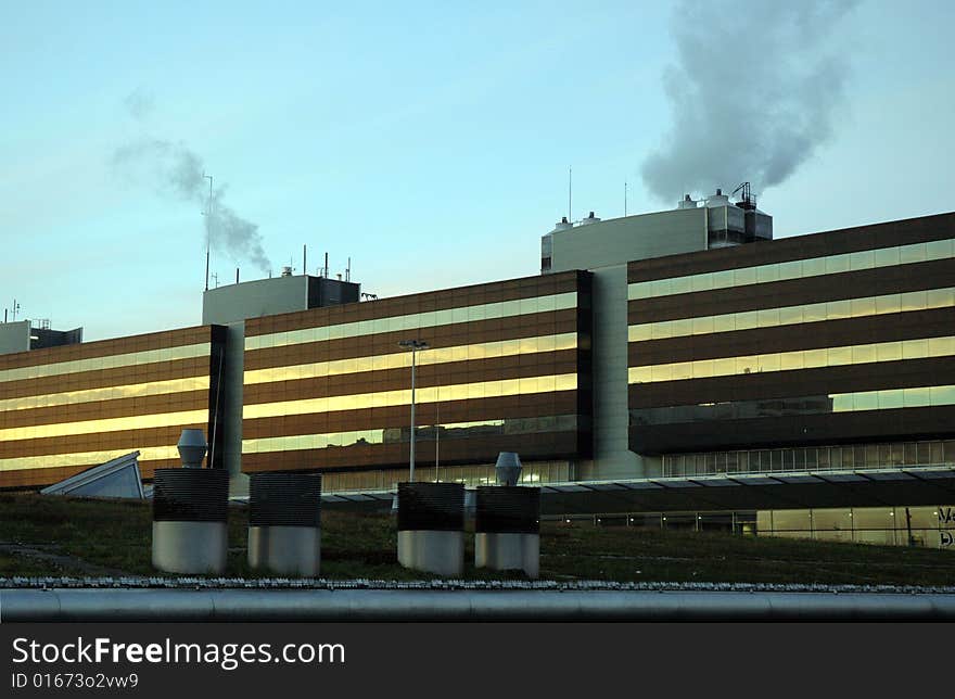 Modern office building on airport. Modern office building on airport