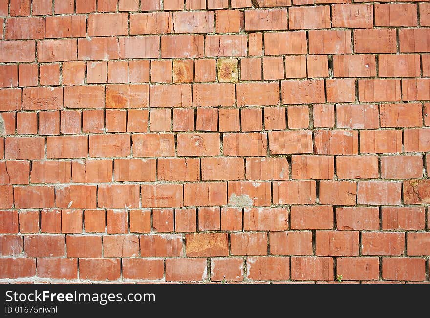 Detail of old brick wall