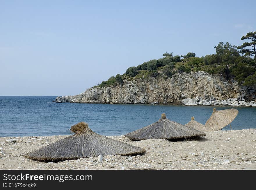 Photo of sunshades on the beach