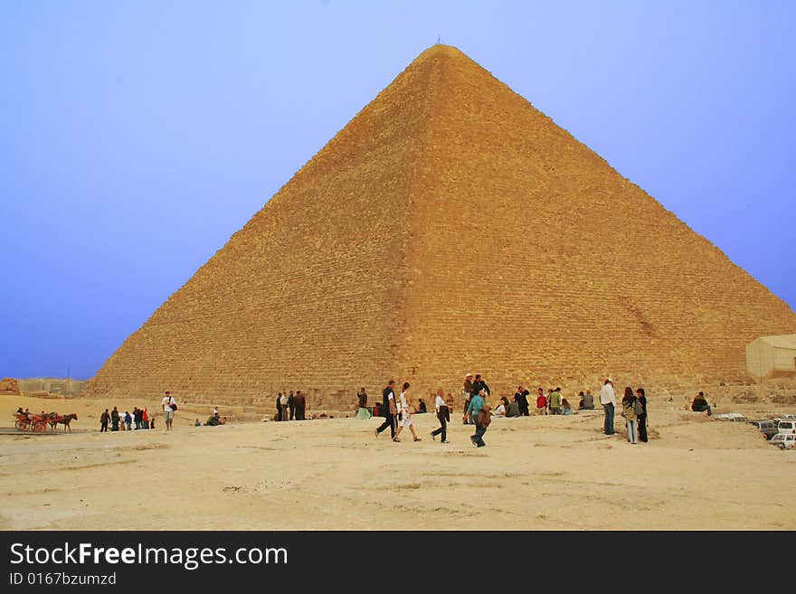 Egyptian pyramid Giza in Cairo - fabulous touristic place. Egyptian pyramid Giza in Cairo - fabulous touristic place