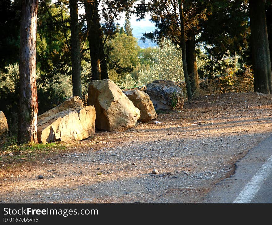 A glimpse of a counryside road in Tuscany. A glimpse of a counryside road in Tuscany