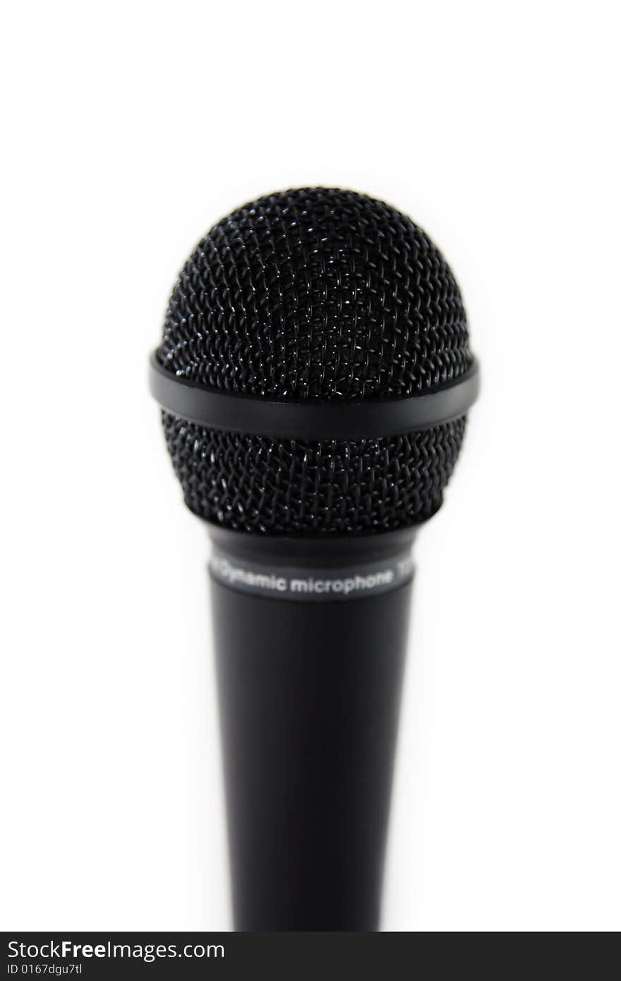 Microphone over white