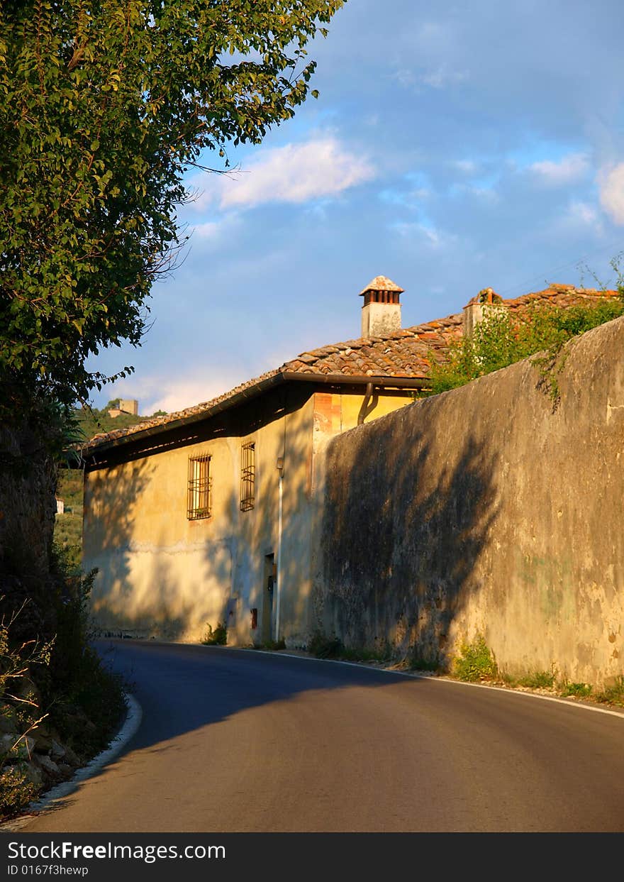 A beautiful glimpse of a countryside glimpse in Florence. A beautiful glimpse of a countryside glimpse in Florence