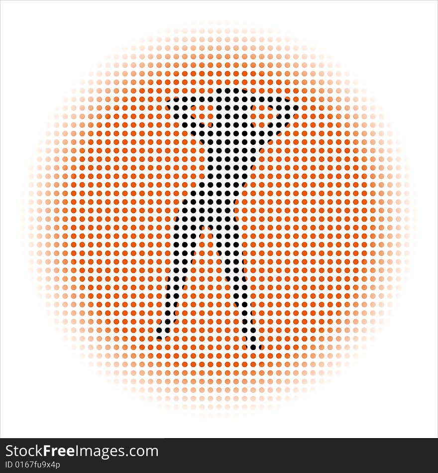 The girl dancing in the colored circle. The girl dancing in the colored circle