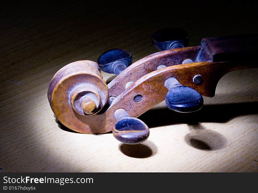 A close-up shot of a violin