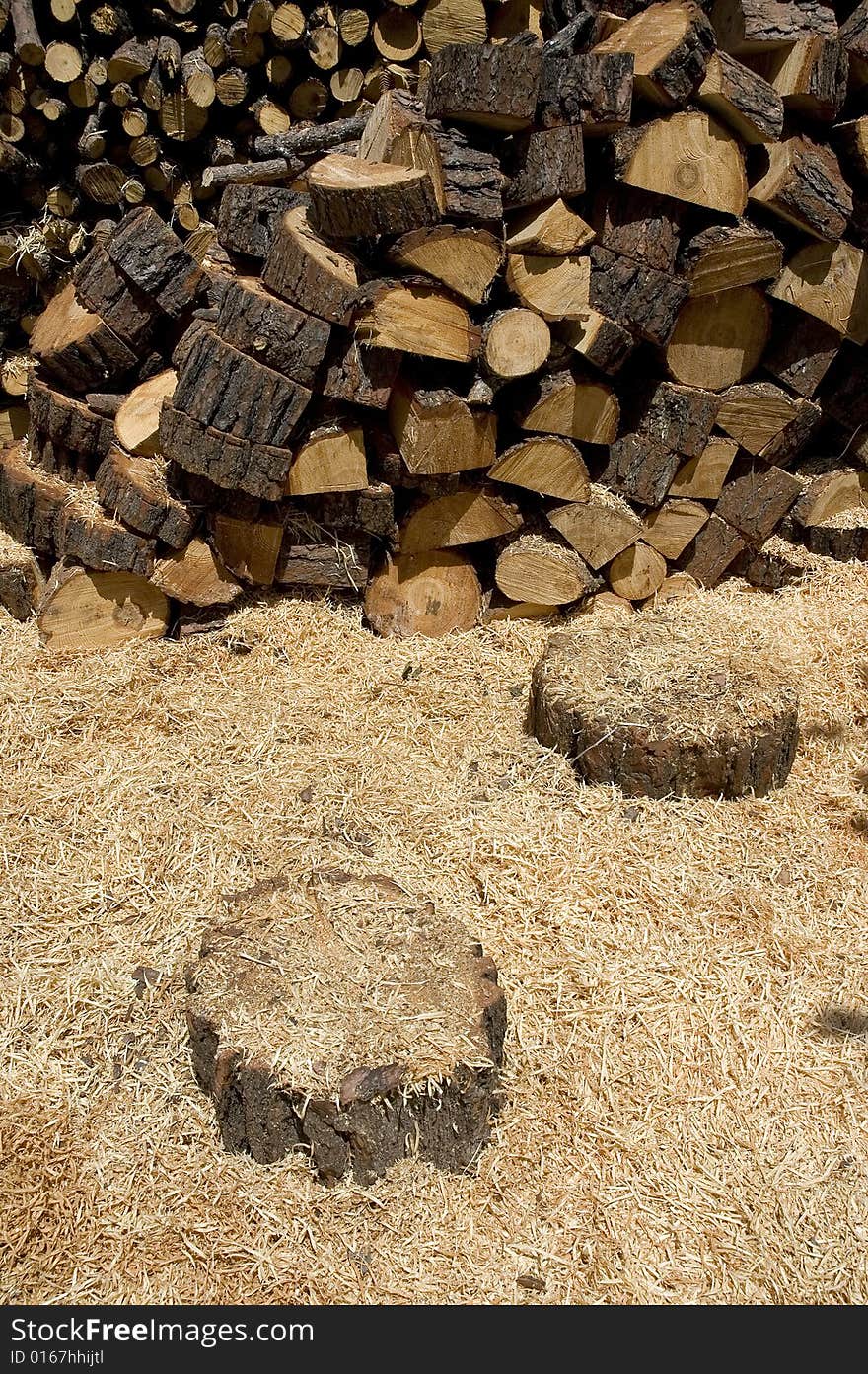 Photo of wood for heating. Photo of wood for heating