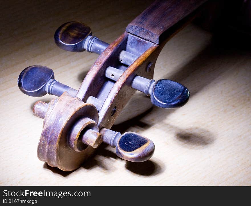 A close-up shot of a violin